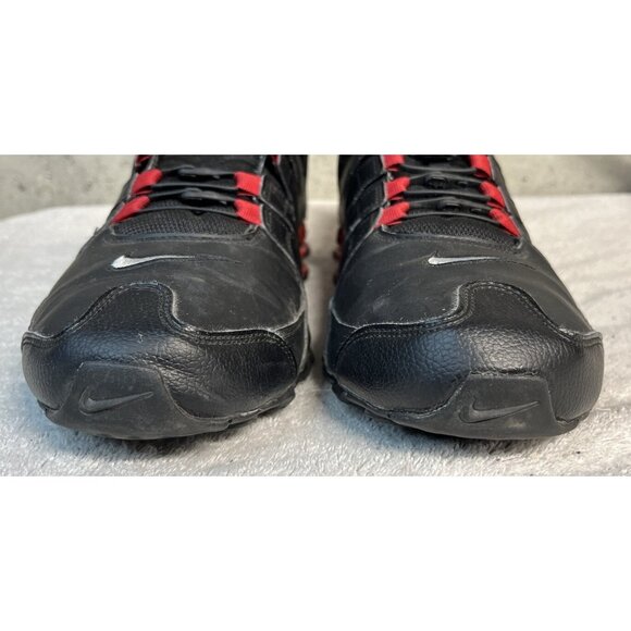 RARE NIKE SHOX NZ EU 501524-027 BLACK SILVER GYM RED MENS SIZE 14 SHOES SNEAKERS - Picture 6 of 8